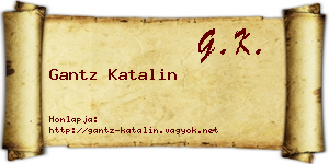 Gantz Katalin névjegykártya